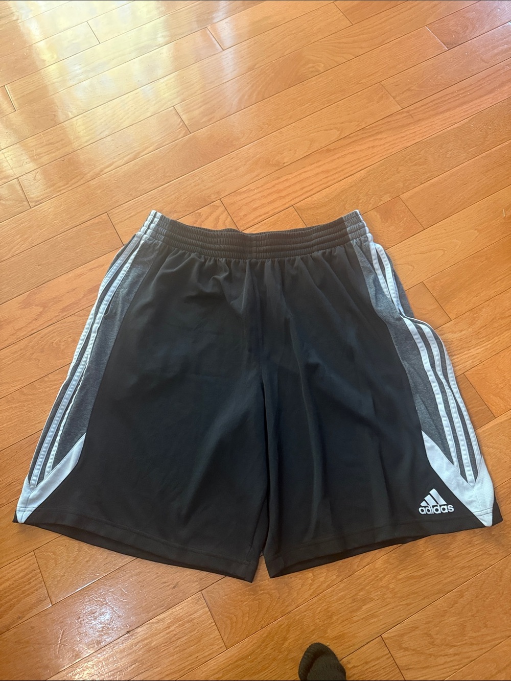 adidas Black Men's Athletic Shorts with Gray Side Panels